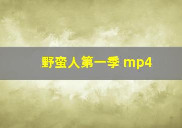 野蛮人第一季 mp4